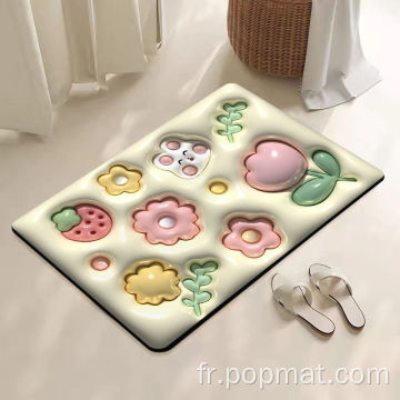 Mat de bain d&#39;imprimerie drôle 3D personnalisée.